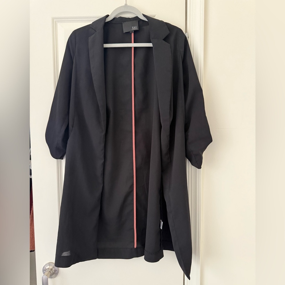 Kaii Black Blazer with Pink Accent